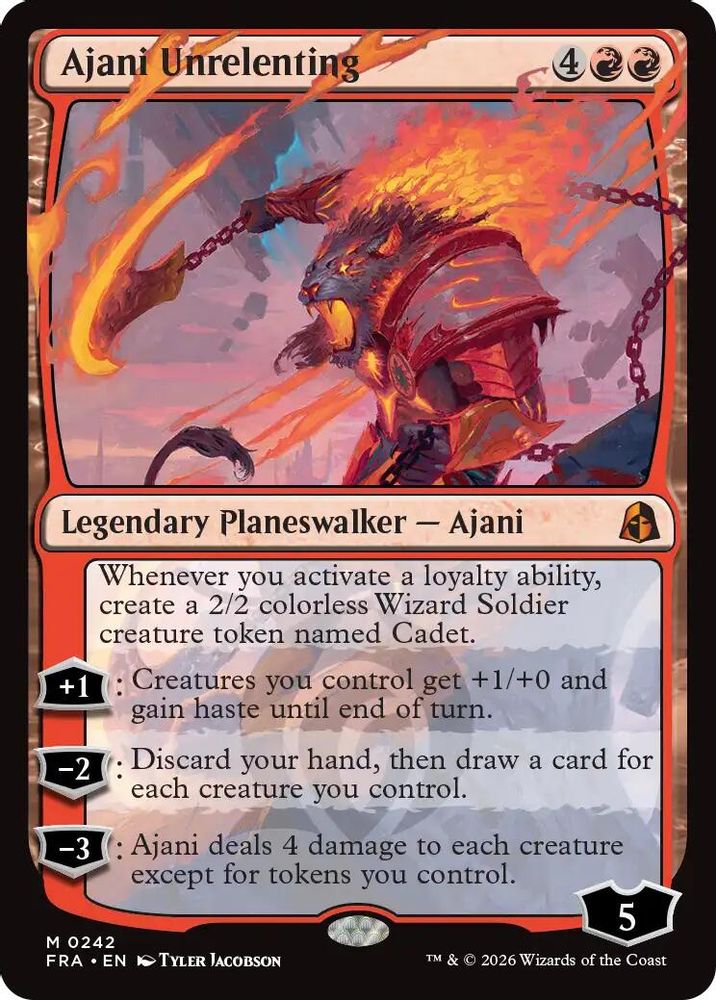 Ajani Unrelenting 242 Mythic Reality Fracture NM/M
