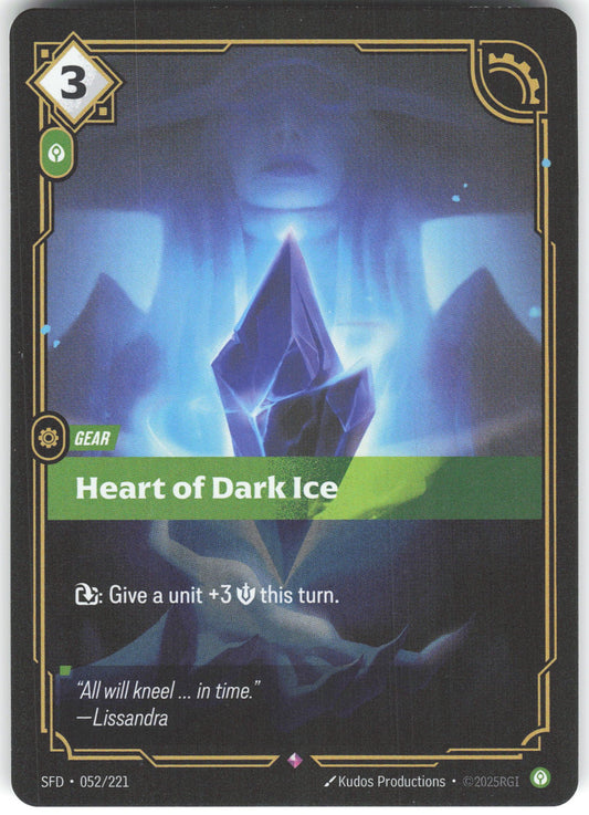 Heart of Dark Ice Rare Spiritforged 052/221 NM