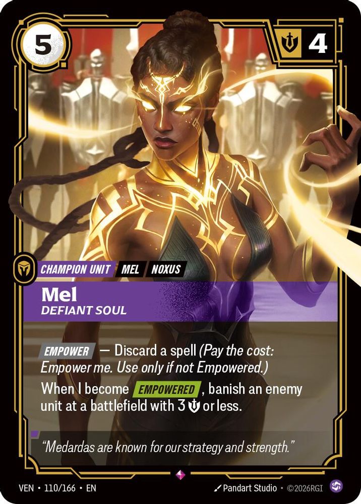 Mel - Defiant Soul 110/166 Rare Vendetta NM/M