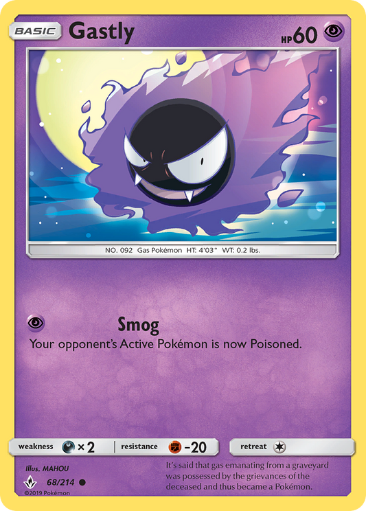 Gastly 68/214 Common Unbroken Bonds NM/M