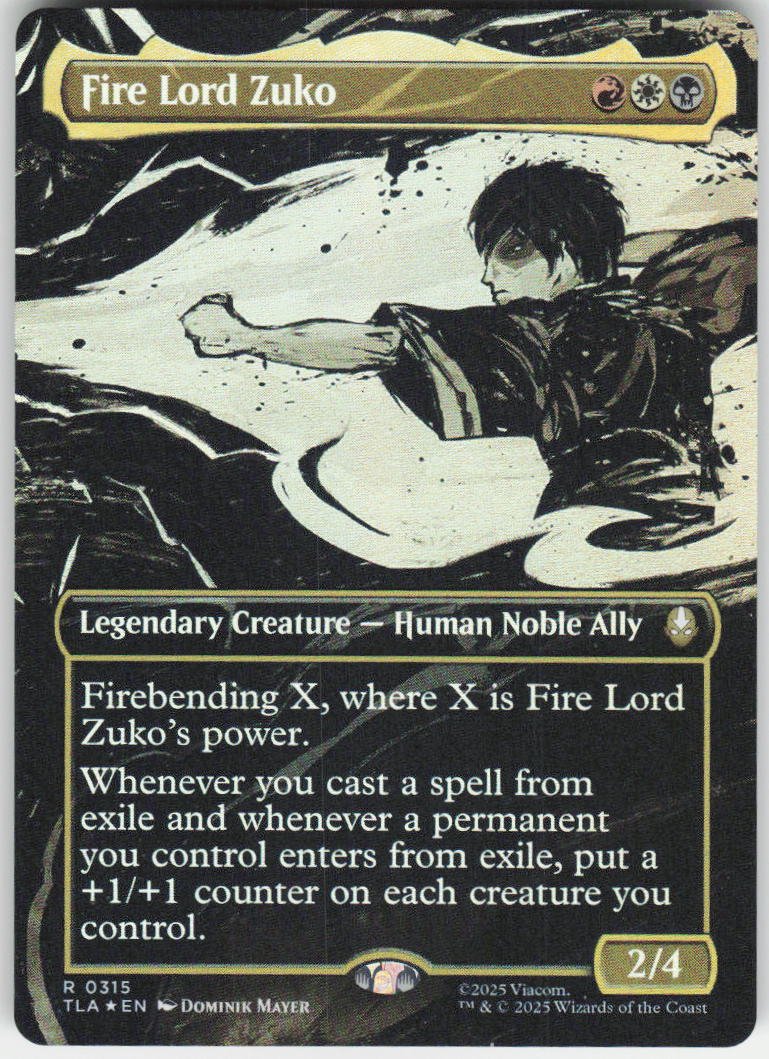 Fire Lord Zuko (Borderless Foil) R Avatar: The Last Airbender 315 NM