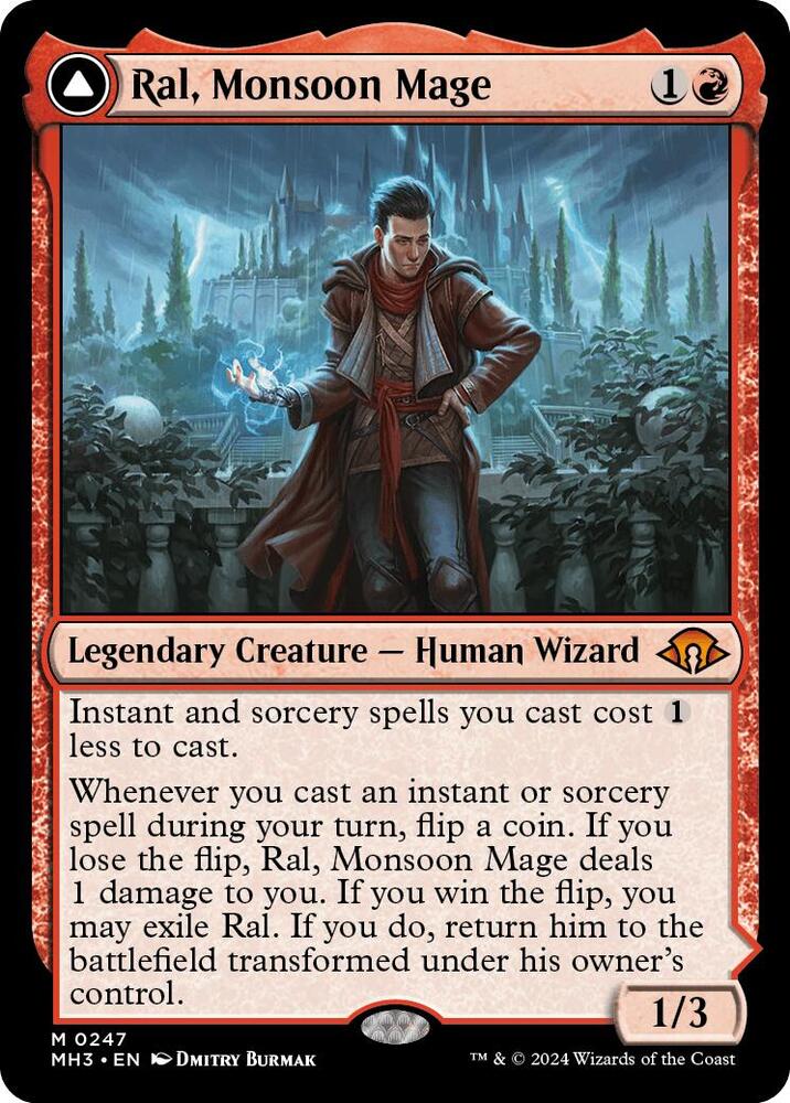Ral, Monsoon Mage 247 Mythic Modern Horizons 3 NM/M