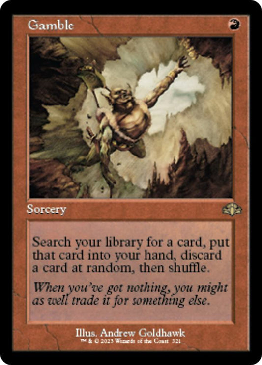 Gamble (Retro Frame) 321 Rare Dominaria Remastered NM/M