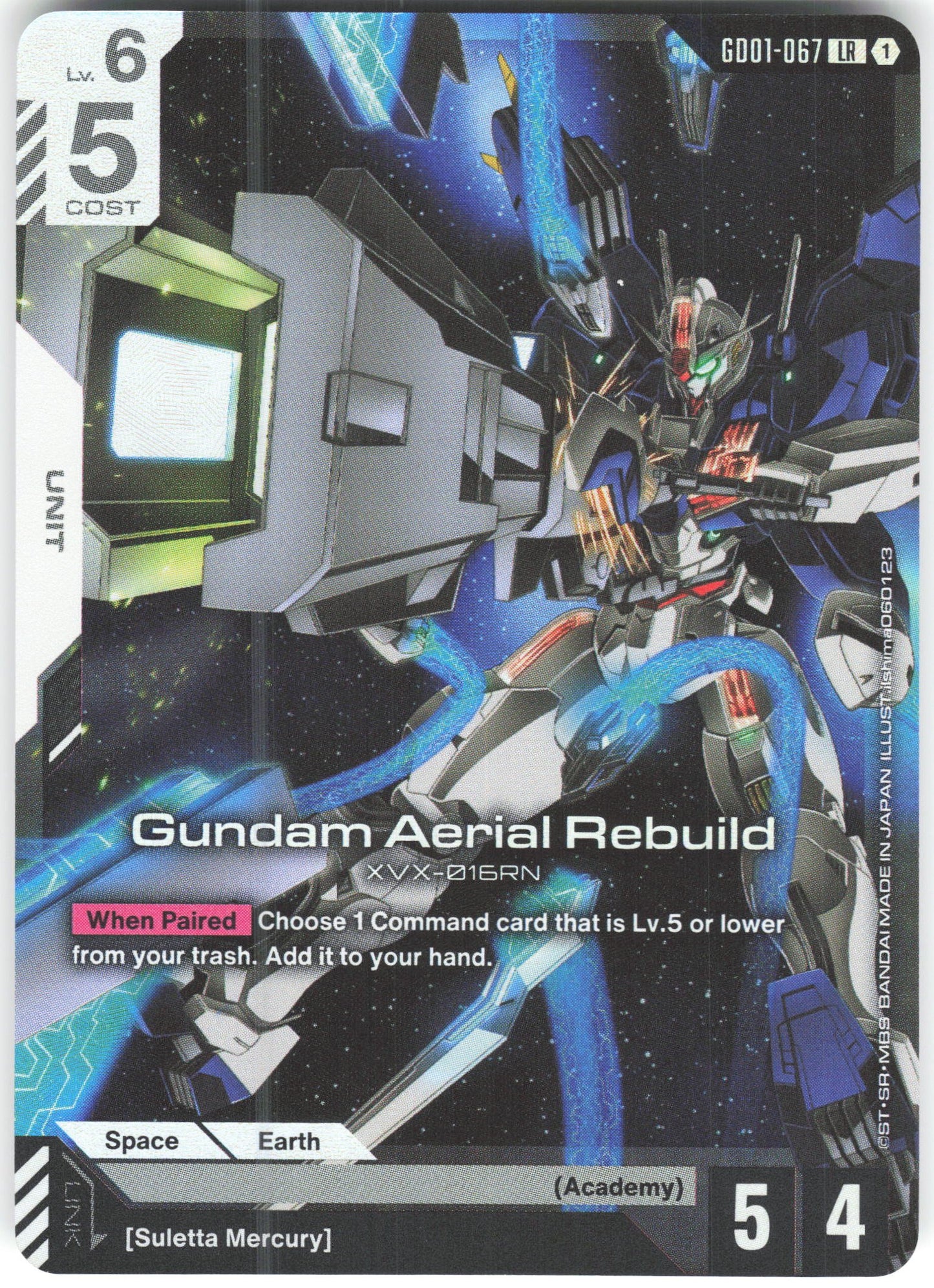 Gundam Aerial Rebuild Legend Rare Newtype Rising GD01-067 NM