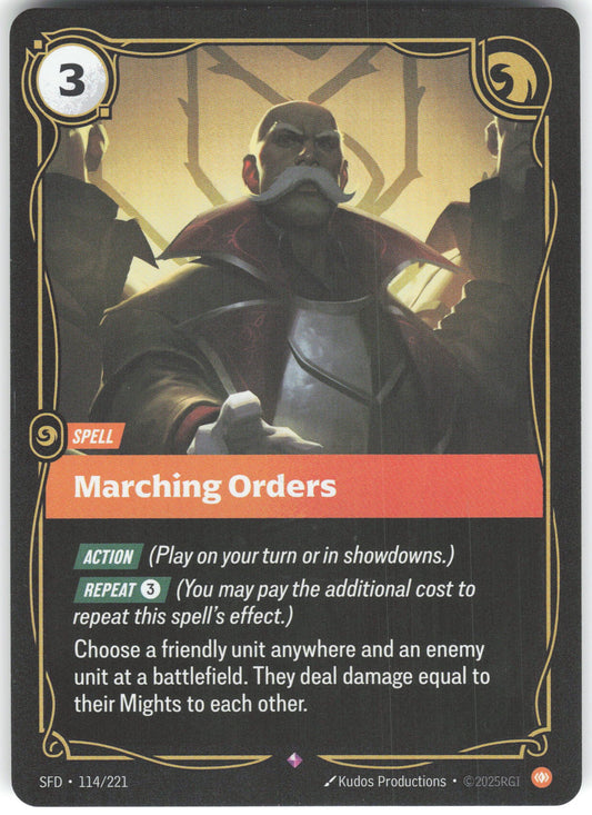 Marching Orders Rare Spiritforged 114/221 NM