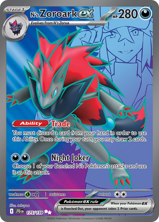 N's Zoroark ex 175/159 Ultra Rare Journey Together NM/M