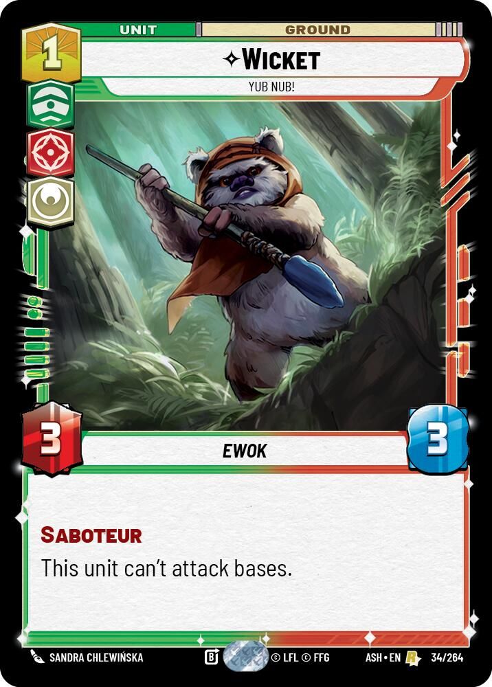 Wicket - Yub Nub! 34/264 Rare Ashes of the Empire NM/M