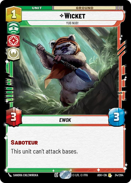 Wicket - Yub Nub! 34/264 Rare Ashes of the Empire NM/M