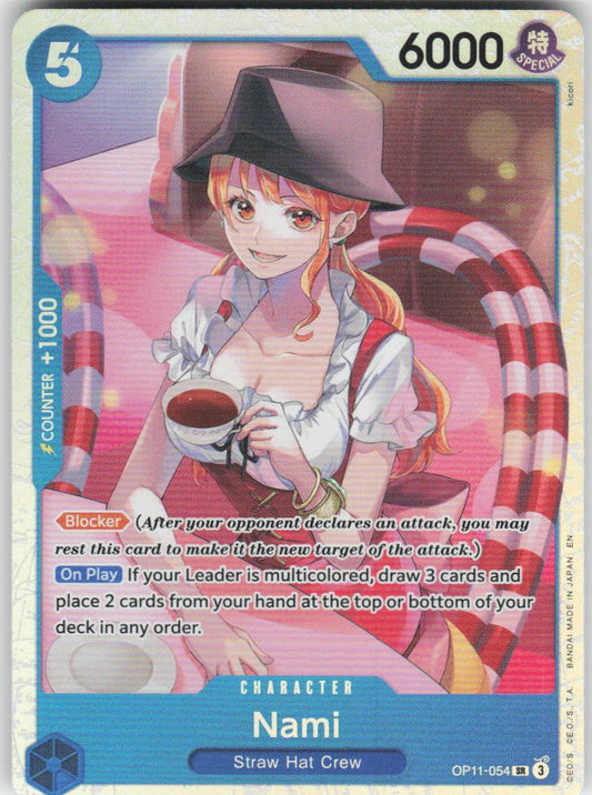 Nami (054) SR A Fist of Divine Speed OP11-054 NM