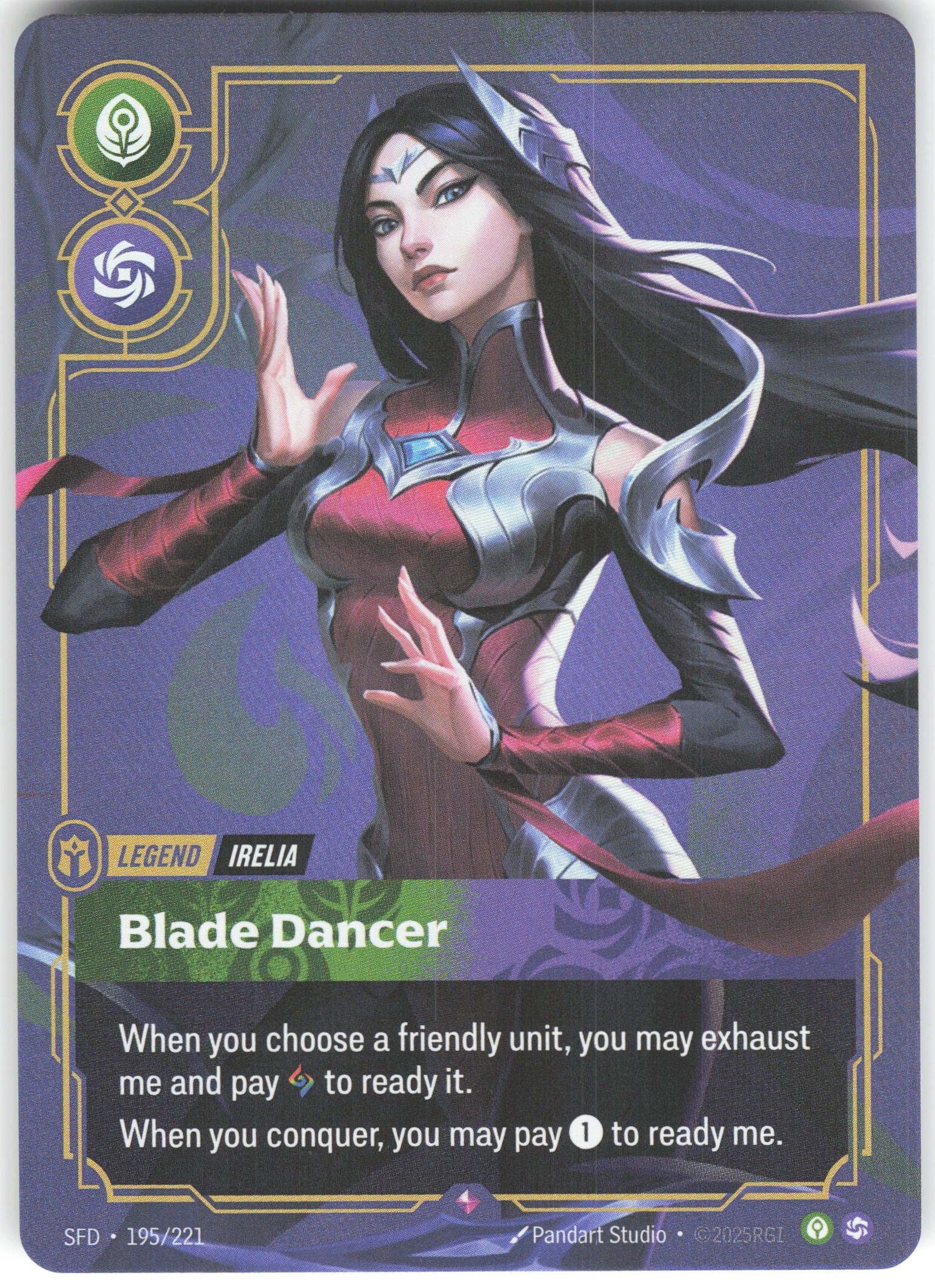 Irelia - Blade Dancer Rare Spiritforged 195/221 NM