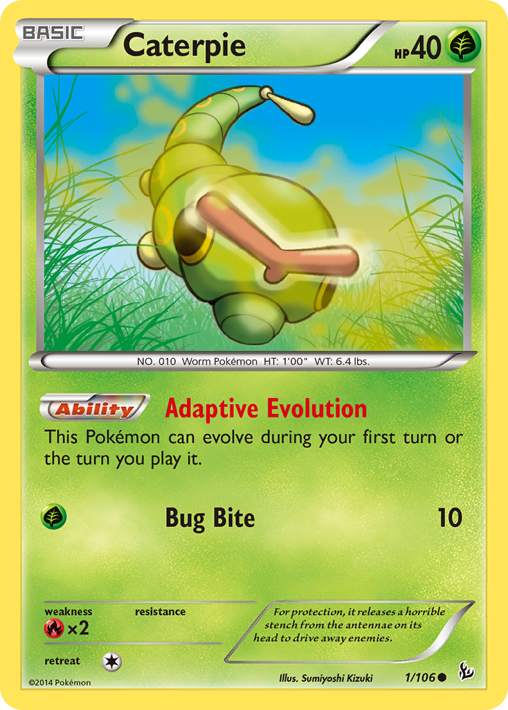 Caterpie 1/106 Common Flashfire NM/M