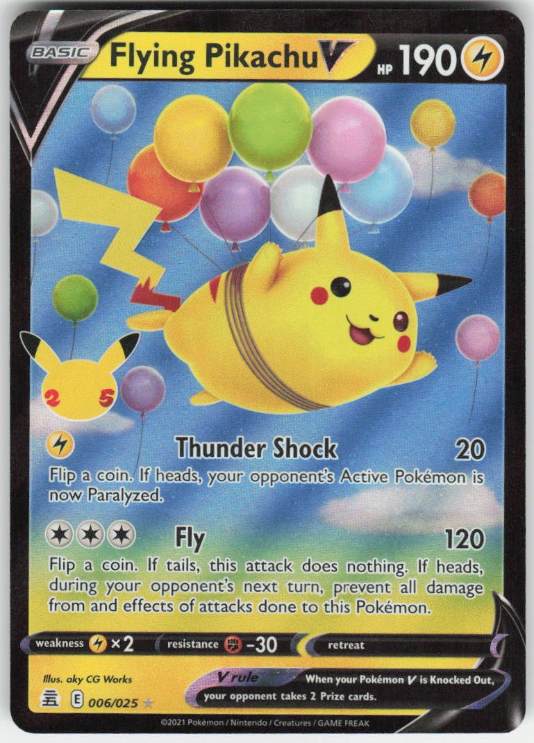 Flying Pikachu V Ultra Rare Celebrations 006/025 NM
