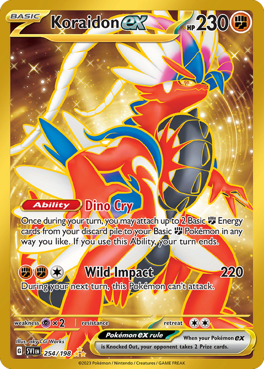 Koraidon ex 254/198 Hyper Rare Scarlet & Violet NM/M