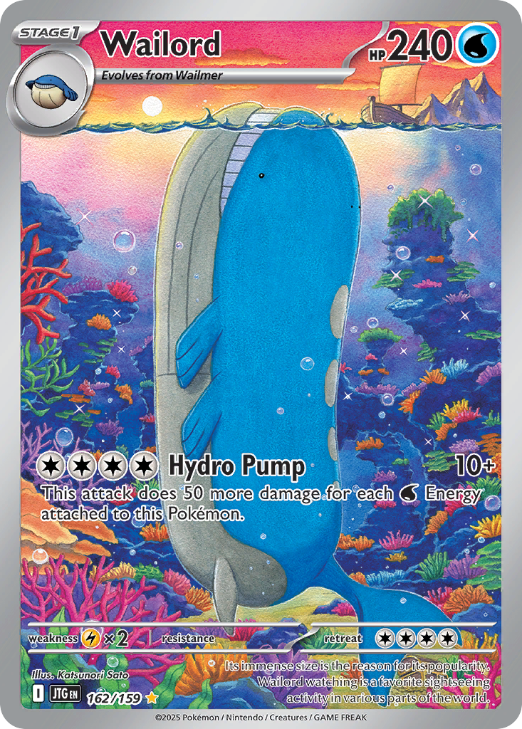 Wailord 162/159 Illustration Rare Journey Together NM/M