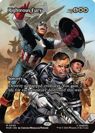 Righteous Fury (Borderless) 49 Mythic Marvel Universe Eternal-Legal NM/M