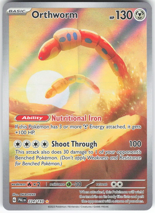 Orthworm - Illustration Rare SV02: Paldea Evolved 224/193 NM
