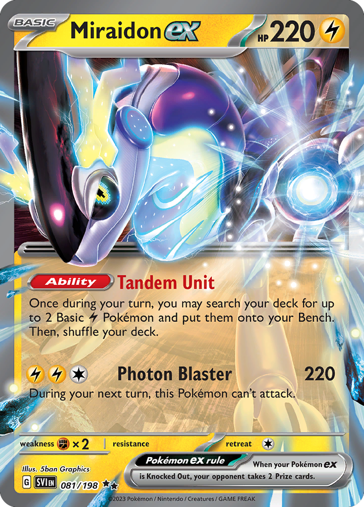 Miraidon ex 081/198 Double Rare Scarlet & Violet NM/M