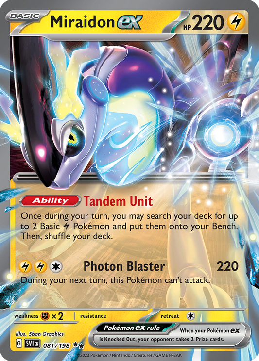 Miraidon ex 081/198 Double Rare Scarlet & Violet NM/M