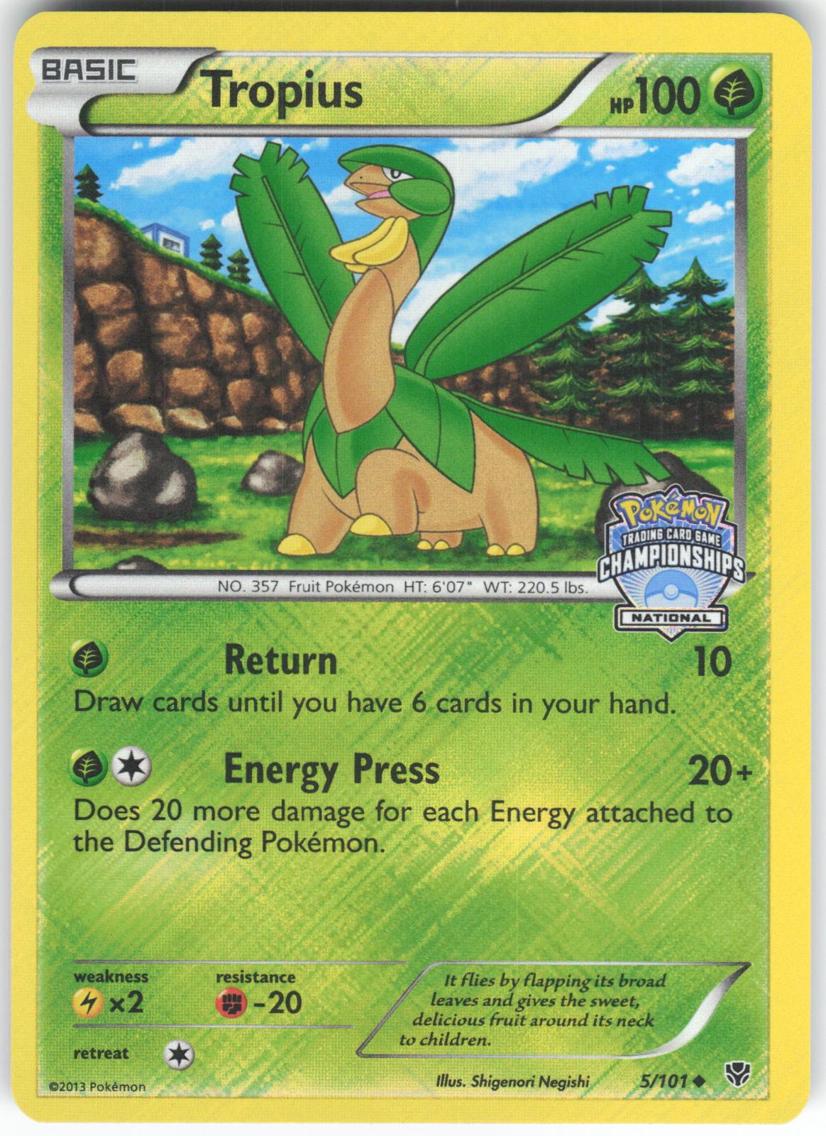 Tropius (National Championships) 5/101 League & Championship Cards Holo NM/M