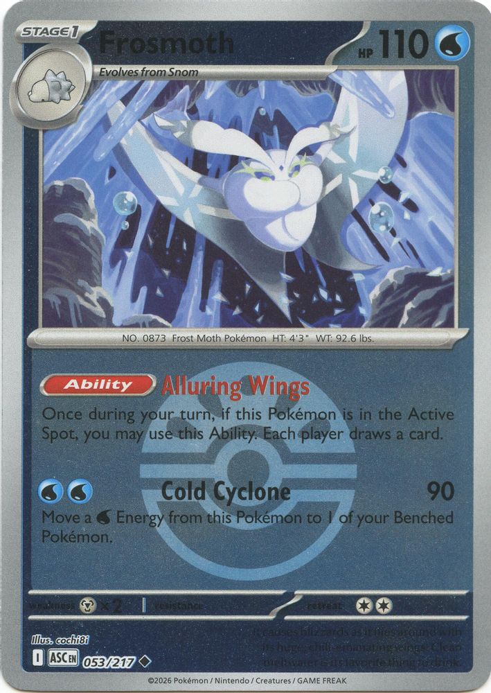 Frosmoth (Friend Ball) 053/217 Uncommon Reverse Holo Ascended Heroes NM/M