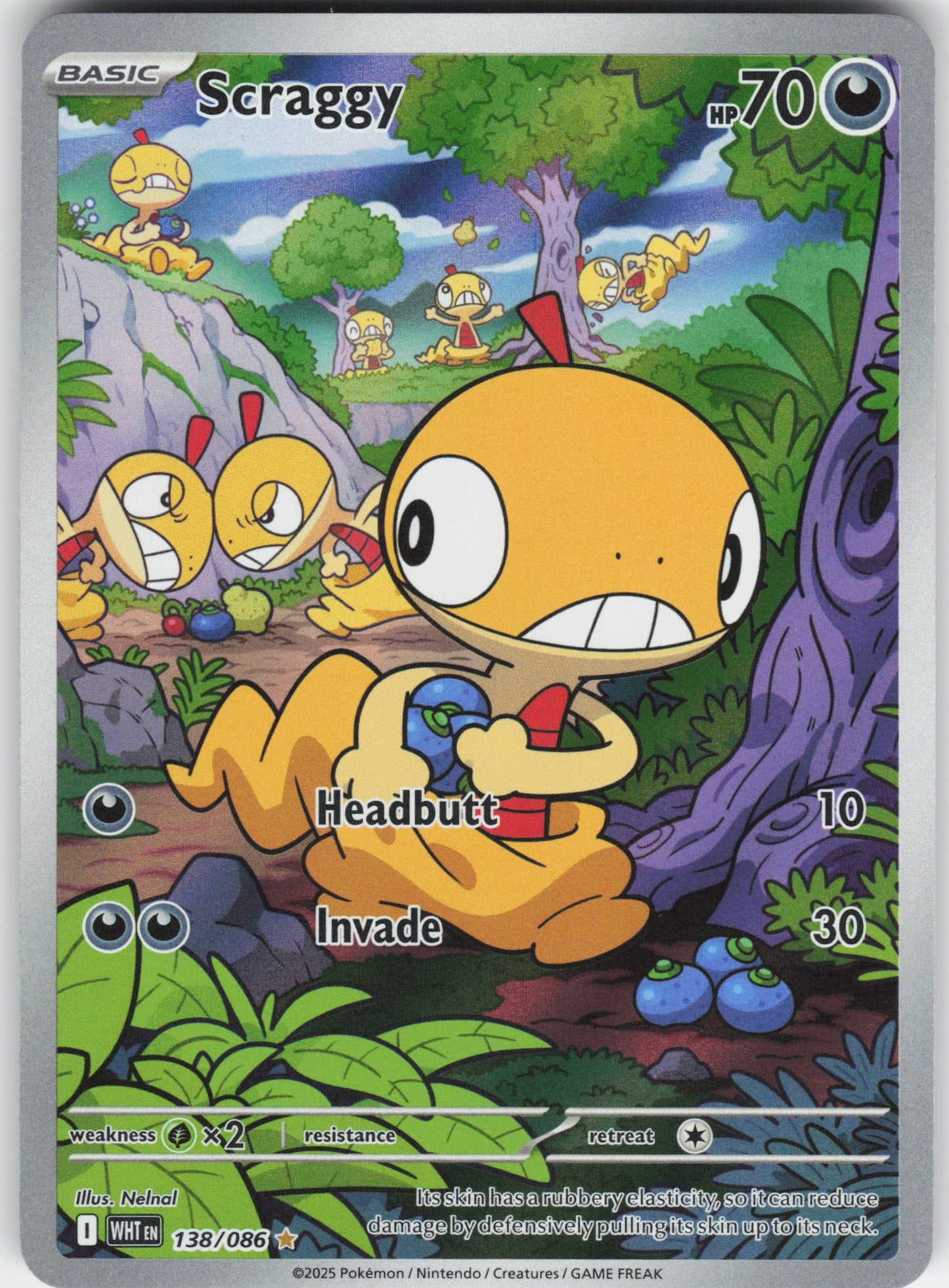 Scraggy - Illustration Rare SV: White Flare 138/086 NM