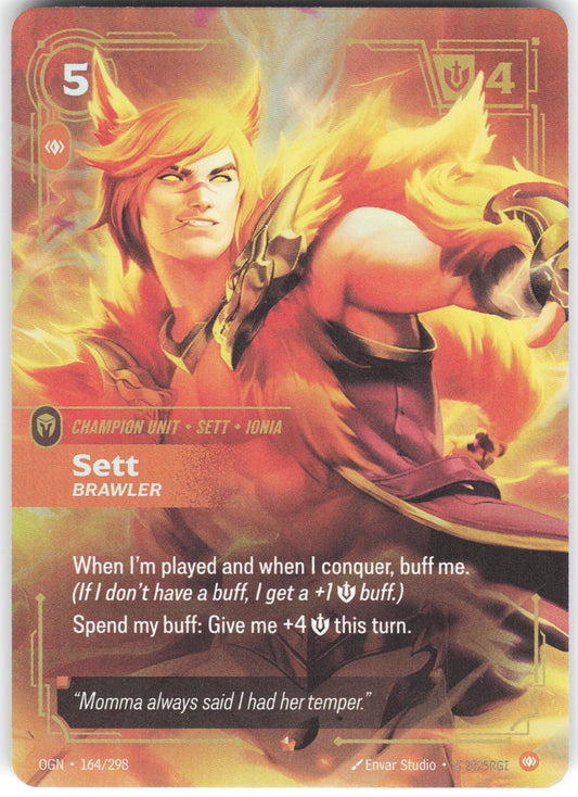 Sett - Brawler Epic Origins 164/298 NM
