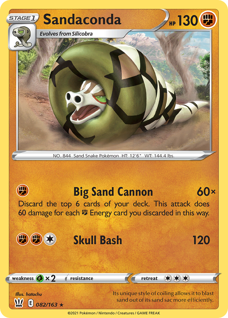 Sandaconda 082/163 Rare Battle Styles Holo NM/LP