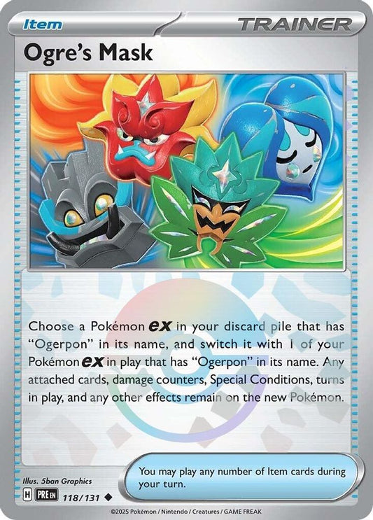 Ogre's Mask (Poke Ball Pattern) 118/131 Uncommon Prismatic Evolutions Holo NM/M