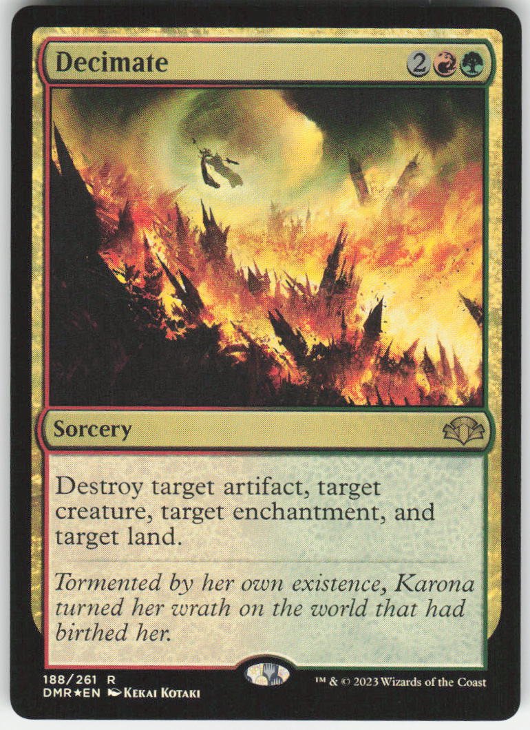 Decimate (Foil) R Dominaria Remastered 188 NM