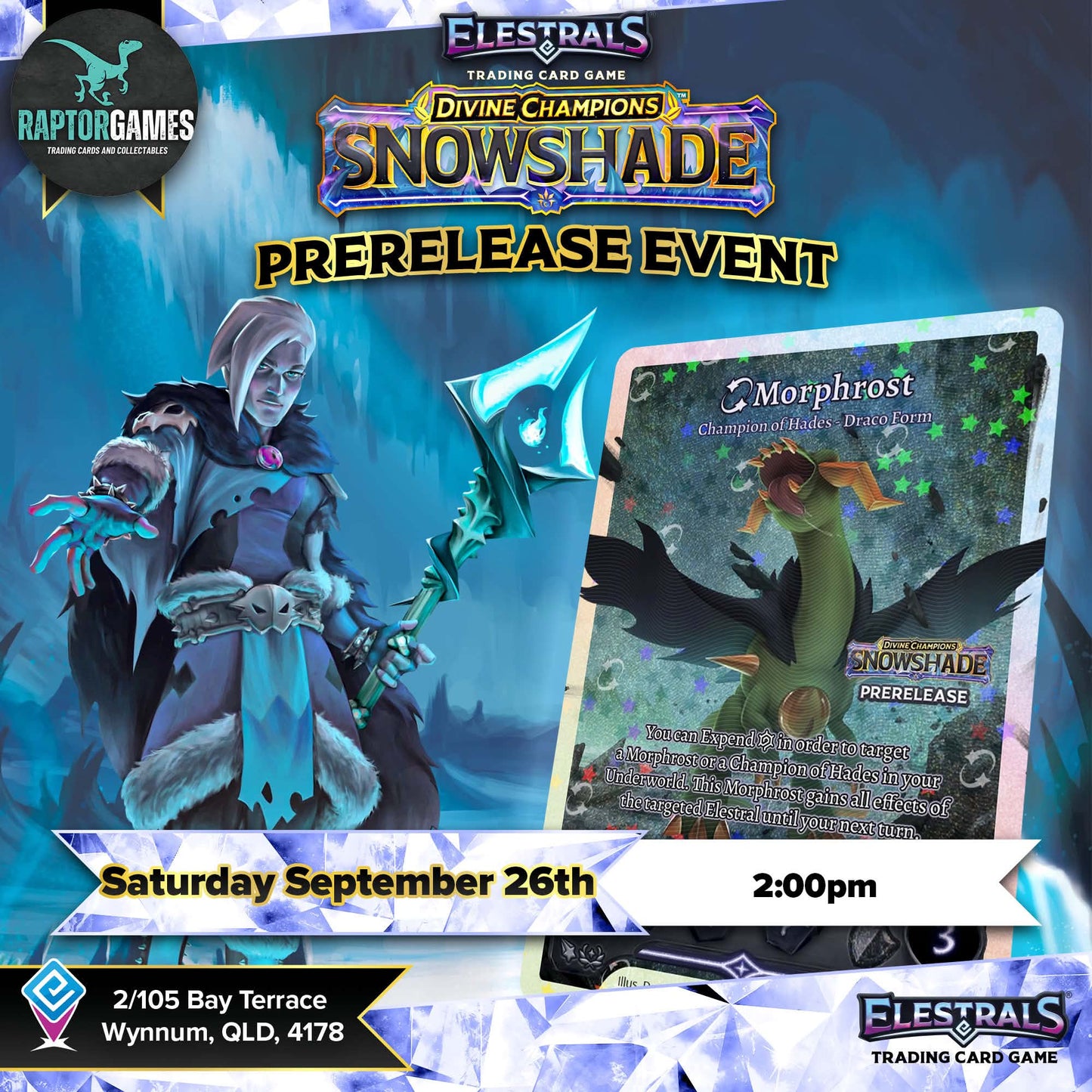 Raptor Games - Elestrals Snowshade Prerelease - Saturday 26th September 2pm