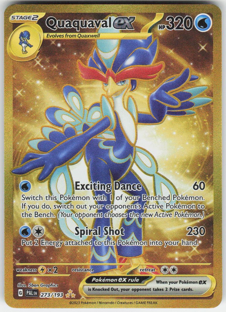 Quaquaval ex - Hyper Rare SV02: Paldea Evolved 273/193 NM (Back)