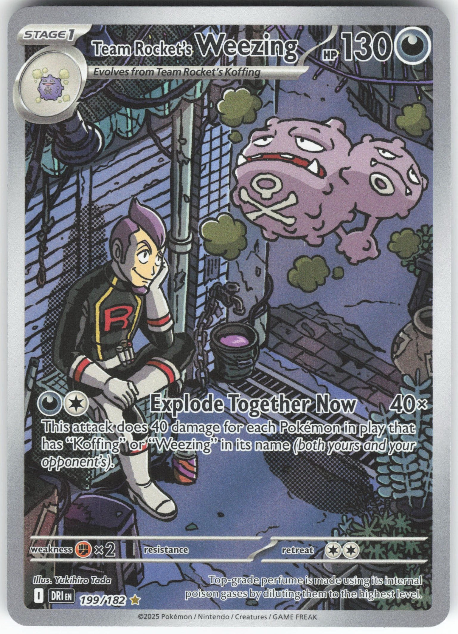 Team Rocket's Weezing - Illustration Rare SV10: Destined Rivals 199/182 NM