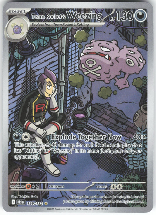 Team Rocket's Weezing - Illustration Rare SV10: Destined Rivals 199/182 NM