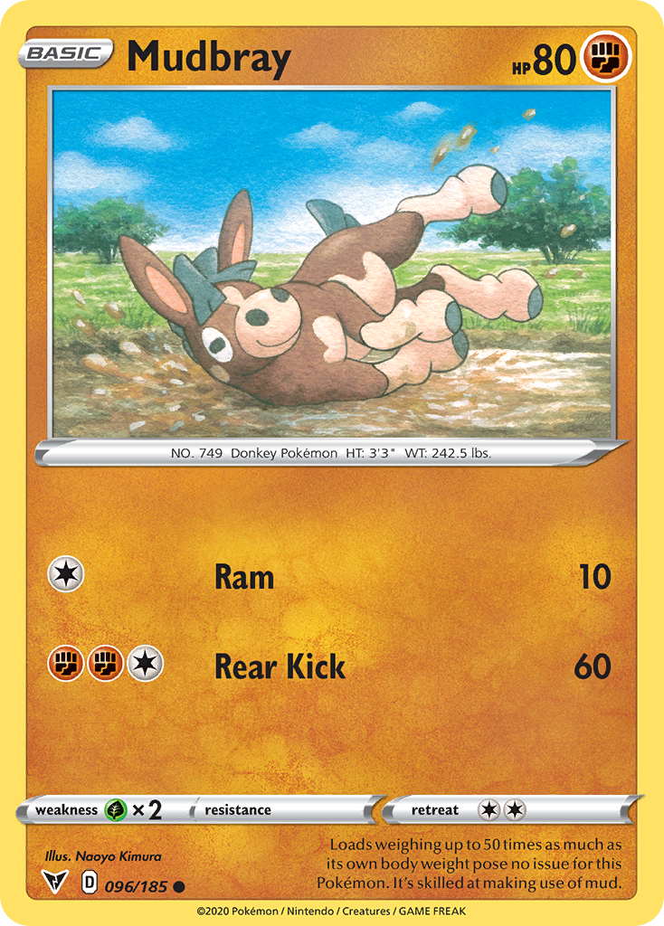Mudbray 096/185 Common Reverse Holo Vivid Voltage NM/LP