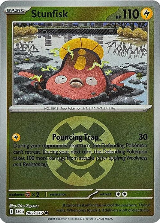 Stunfisk (Quick Ball) 062/217 Common Reverse Holo Ascended Heroes NM/M