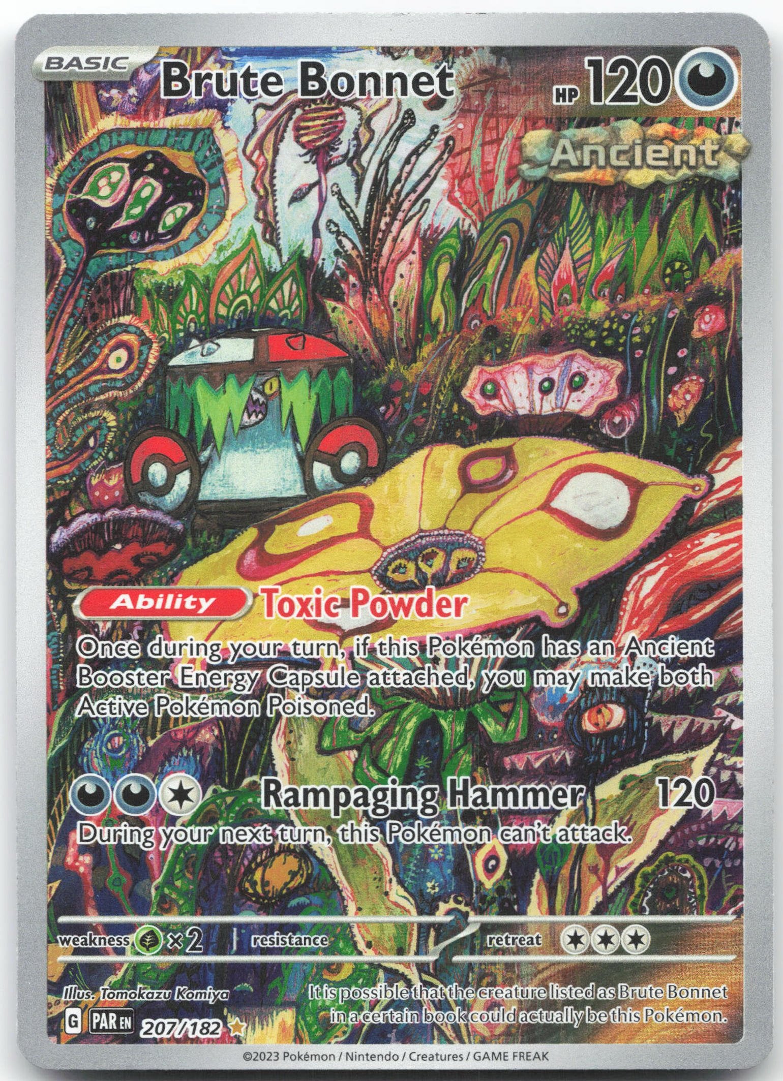 Brute Bonnet - Illustration Rare SV04: Paradox Rift 207/182 NM