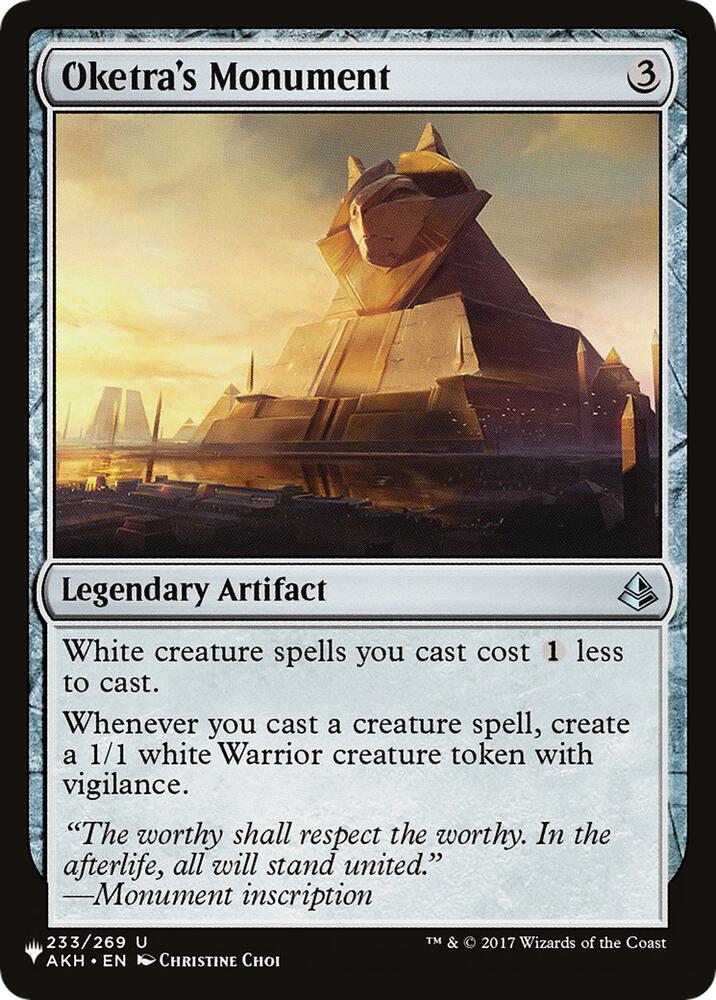 Oketra's Monument 233 Uncommon The List Reprints NM/M