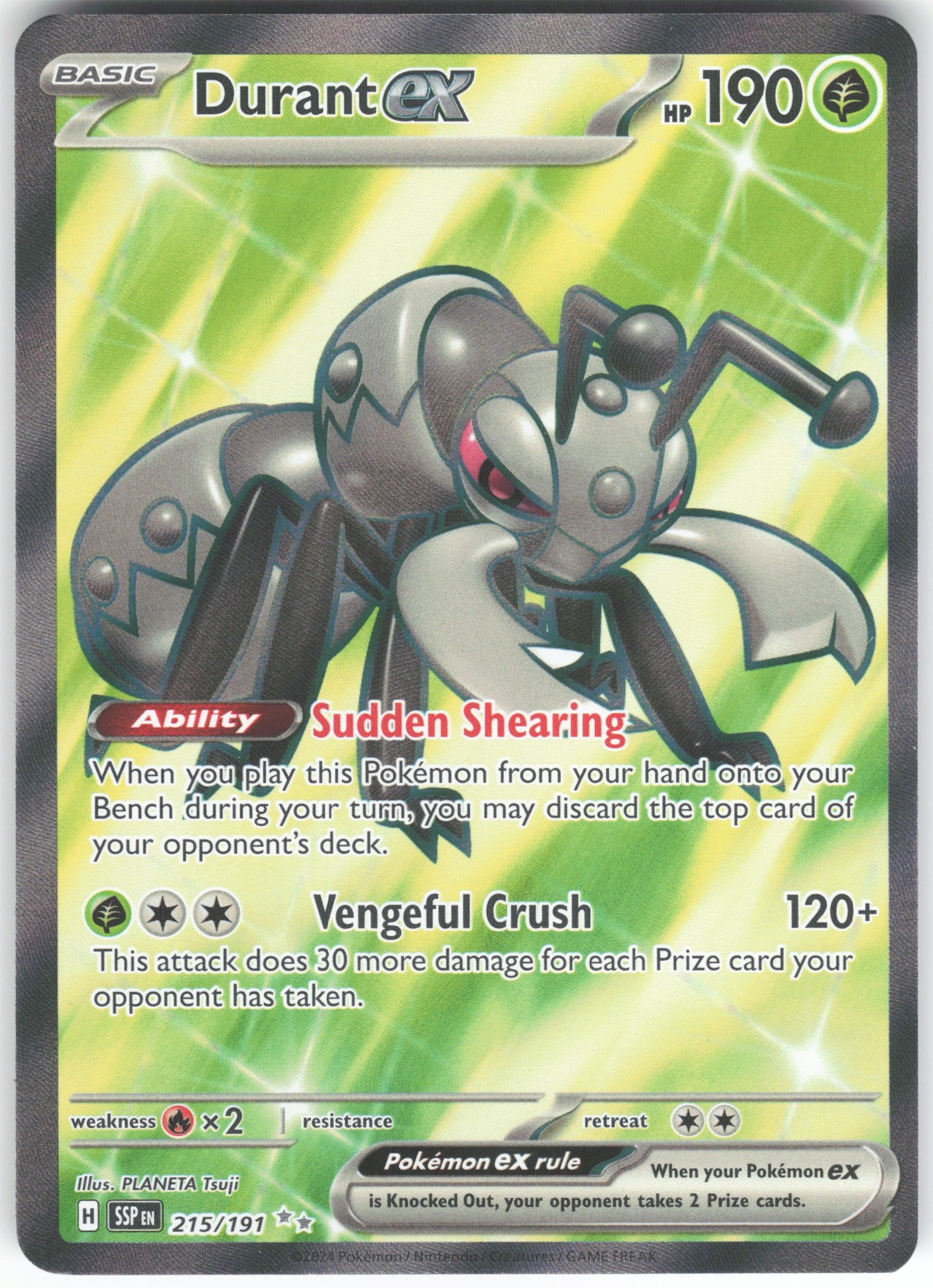 Durant ex - Ultra Rare SV08: Surging Sparks 215/191 NM