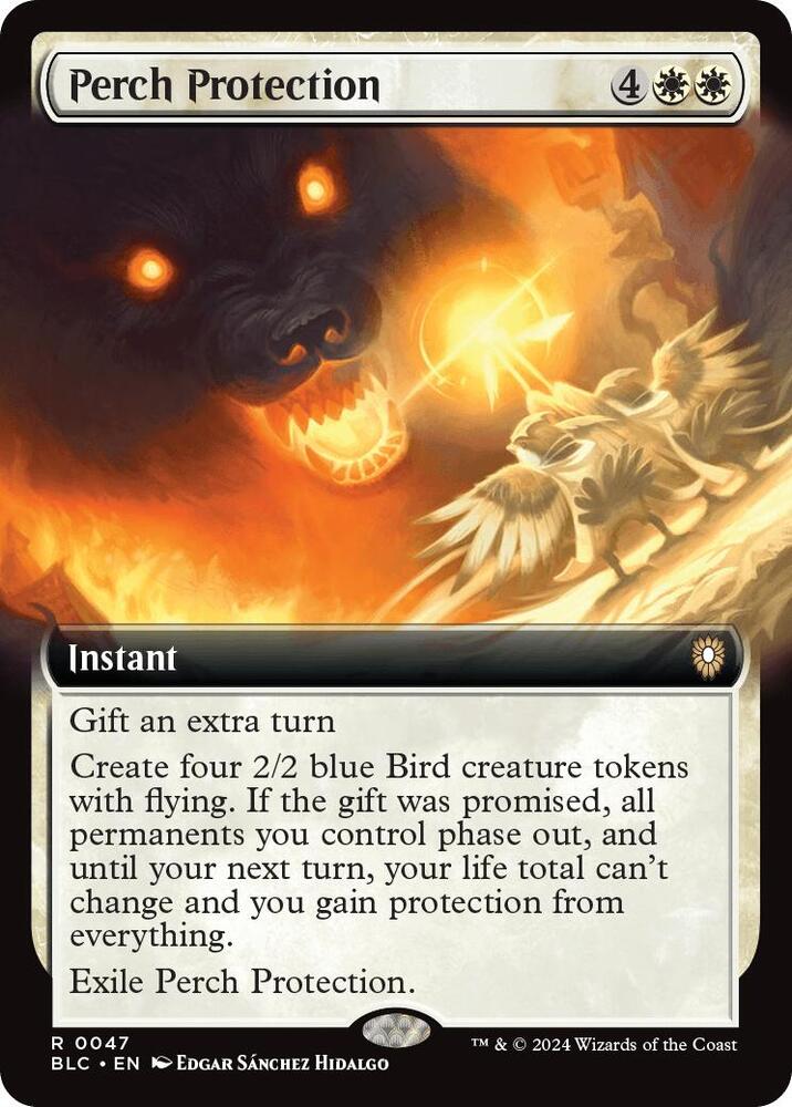 Perch Protection (Extended Art) 47 Rare Commander: Bloomburrow NM/M