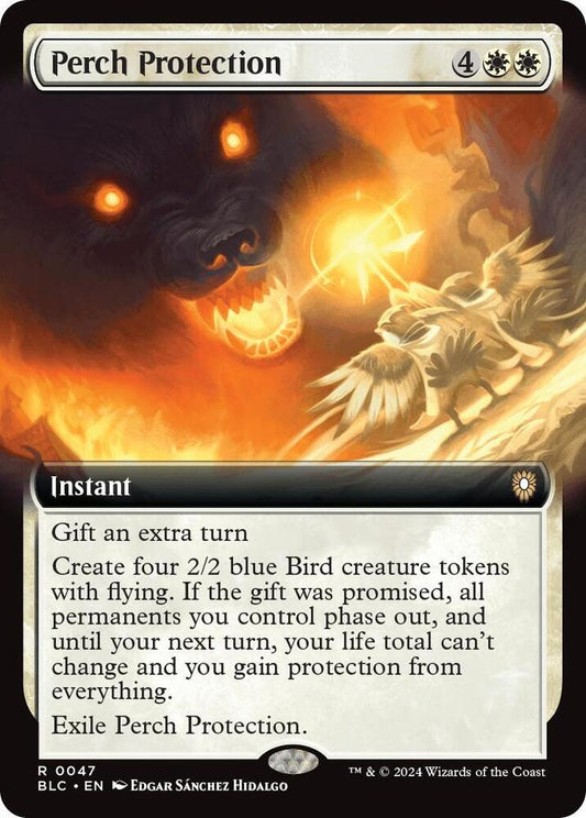 Perch Protection (Extended Art) 47 Rare Commander: Bloomburrow NM/M