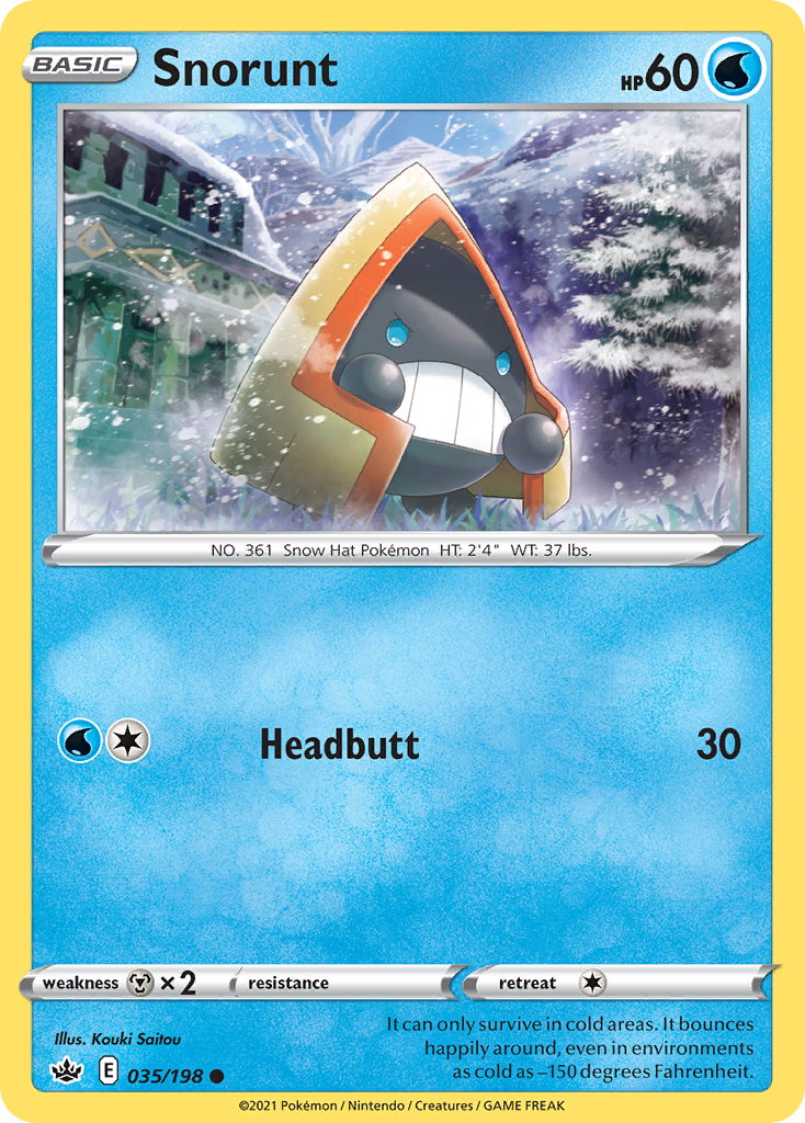 Snorunt 035/198 Common Reverse Holo Chilling Reign NM/LP