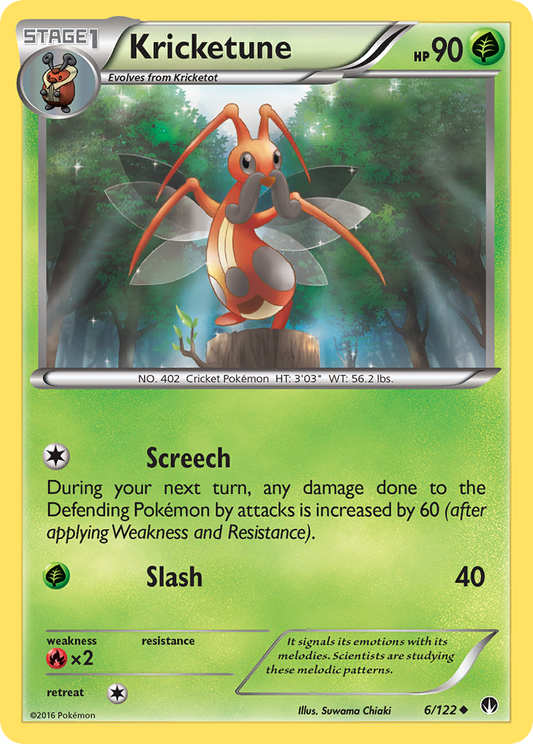 Kricketune 6/122 Uncommon Reverse Holo BREAKpoint NM/LP