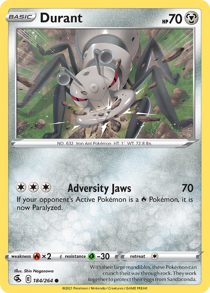 Durant 184/264 Common Reverse Holo Fusion Strike NM/LP