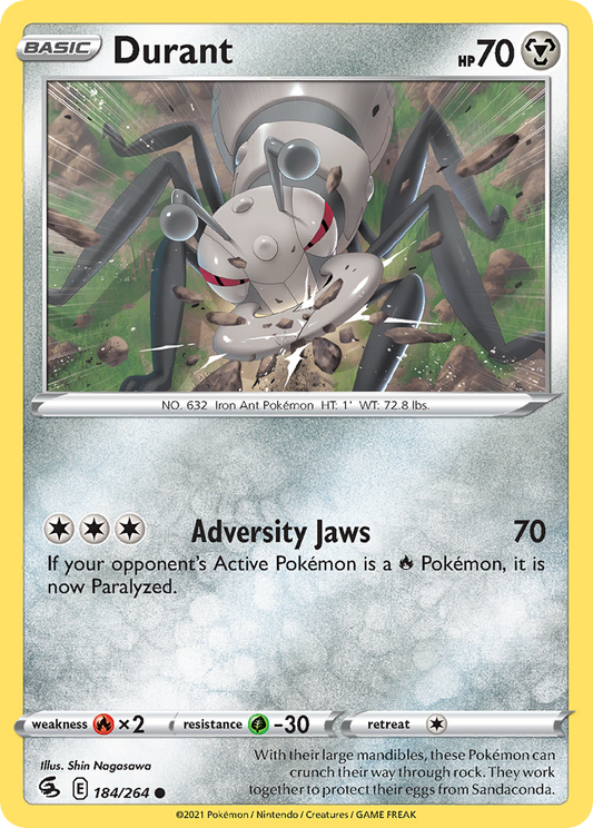 Durant 184/264 Common Reverse Holo Fusion Strike NM/LP