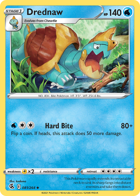 Drednaw 081/264 Uncommon Reverse Holo Fusion Strike NM/LP