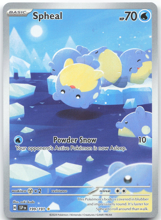 Spheal - Illustration Rare SV08: Surging Sparks 199/191 NM