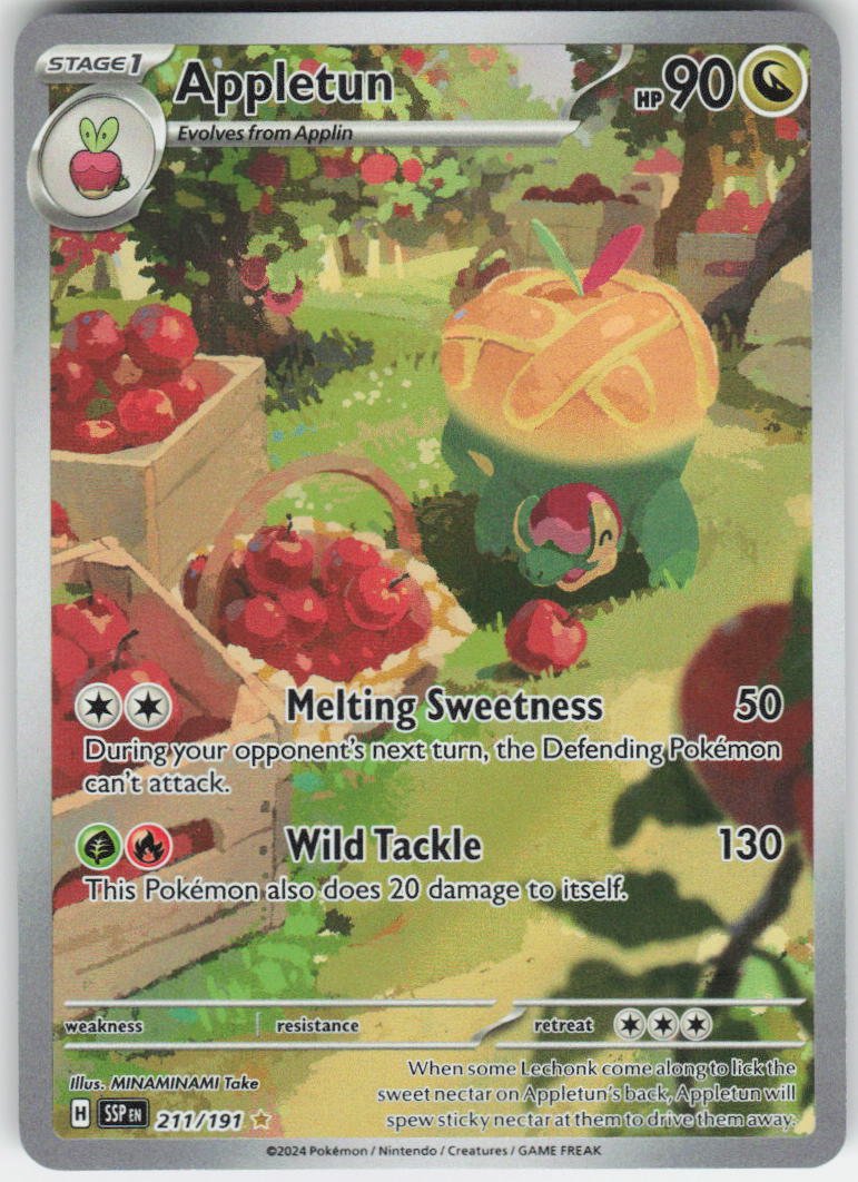 Appletun - Illustration Rare SV08: Surging Sparks 211/191 NM