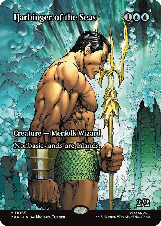 Harbinger of the Seas (Borderless) 55 Foil Marvel Universe Eternal-Legal NM/M