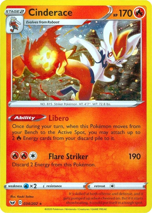 Cinderace (Cosmos Holo) 034/202 Promo Miscellaneous Cards & Products NM/LP