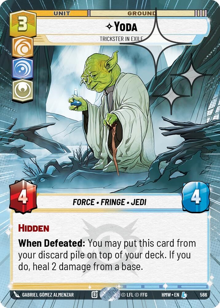 Yoda - Trickster in Exile (Hyperspace Foil) 566 Legendary Homeworlds NM/M